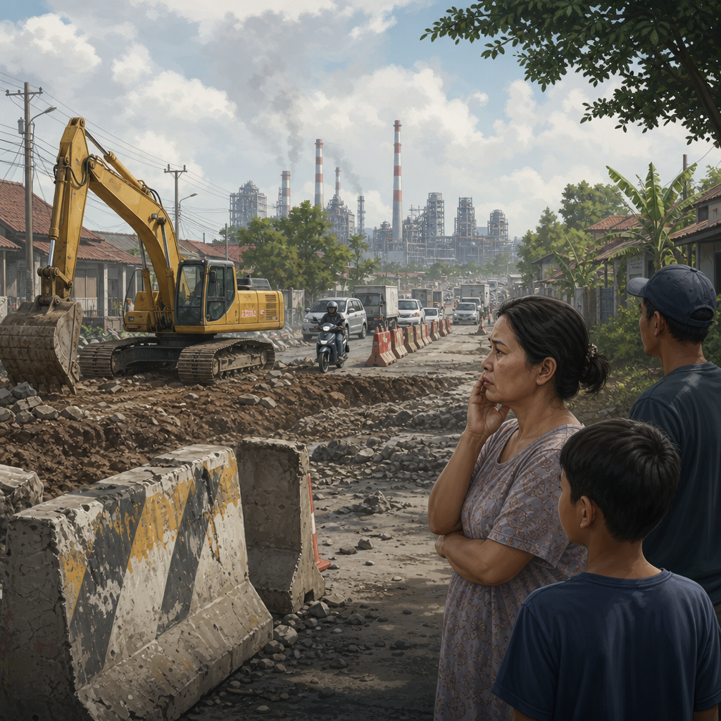 Proyek Infrastruktur Jalan di Cilegon Terhambat, Warga Resah